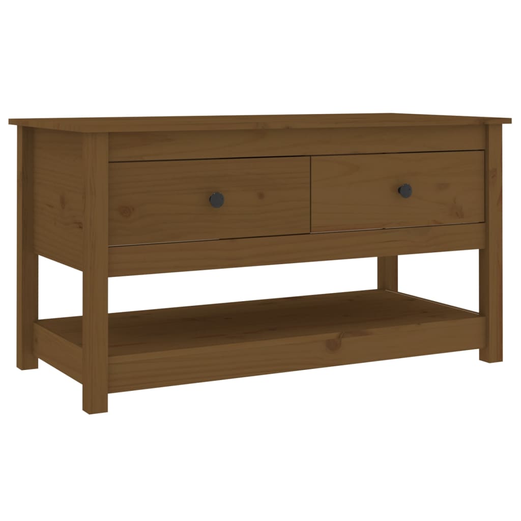 Salongbord honningbrun 102x49x55 cm heltre furu