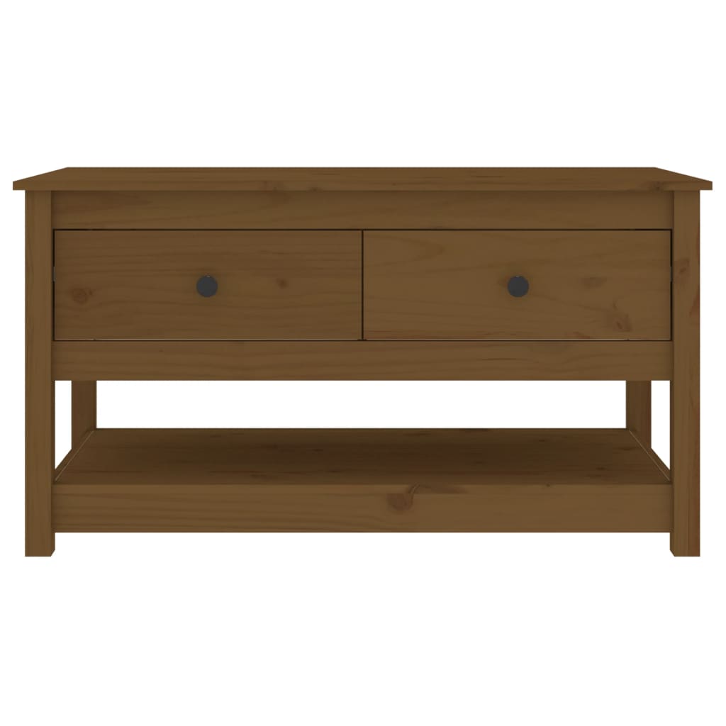 Salongbord honningbrun 102x49x55 cm heltre furu