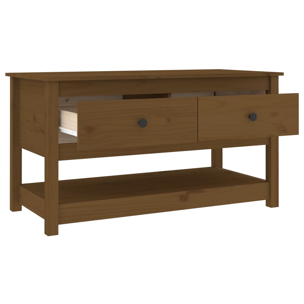 Salongbord honningbrun 102x49x55 cm heltre furu