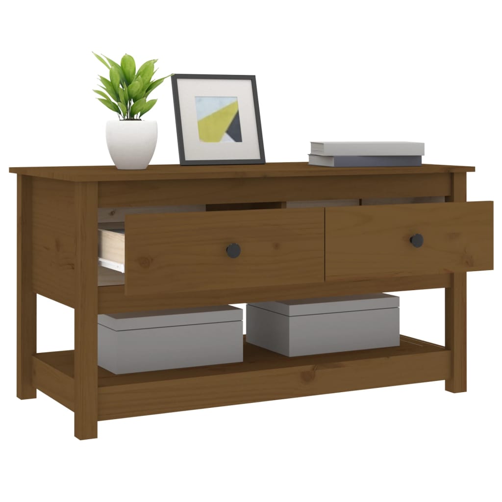 Salongbord honningbrun 102x49x55 cm heltre furu