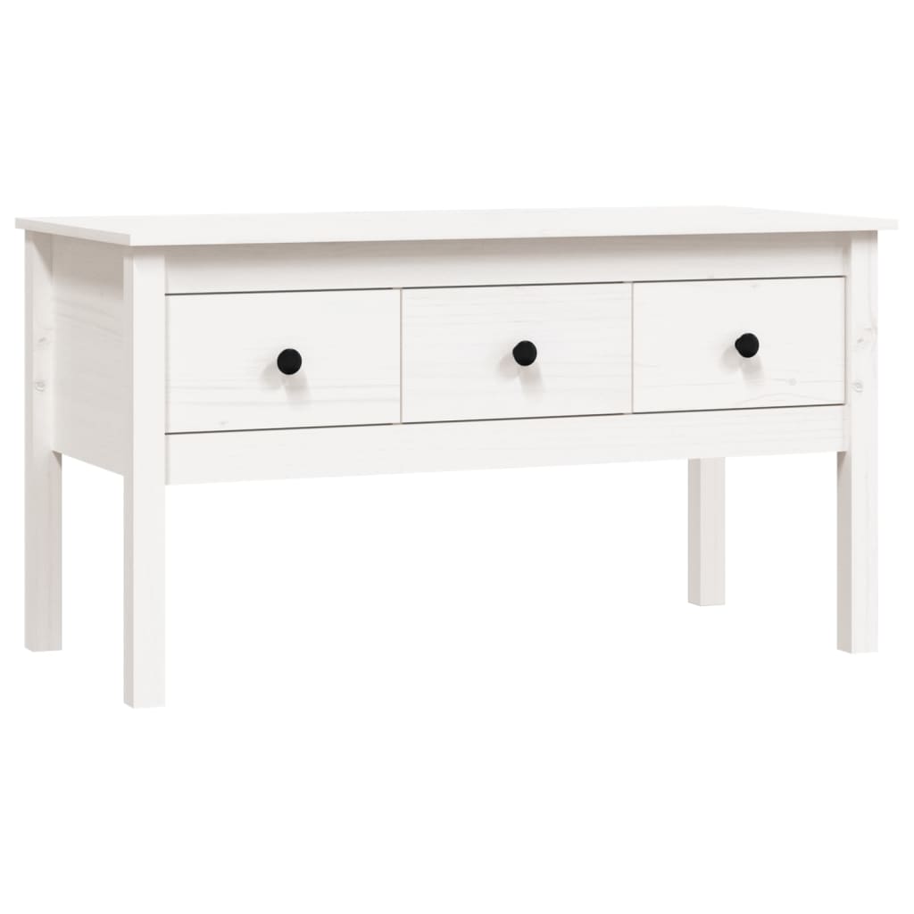 Salongbord hvit 102x49x55 cm heltre furu
