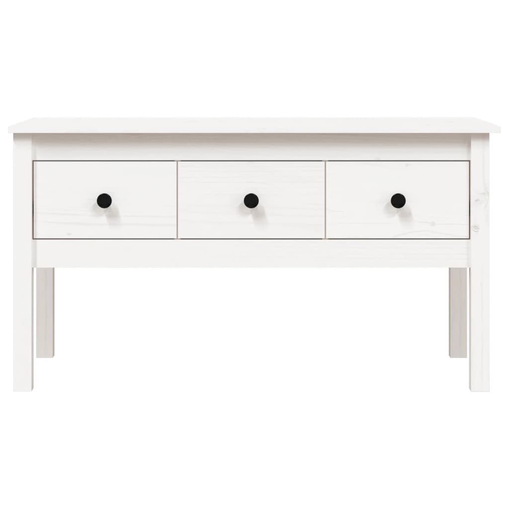 Salongbord hvit 102x49x55 cm heltre furu