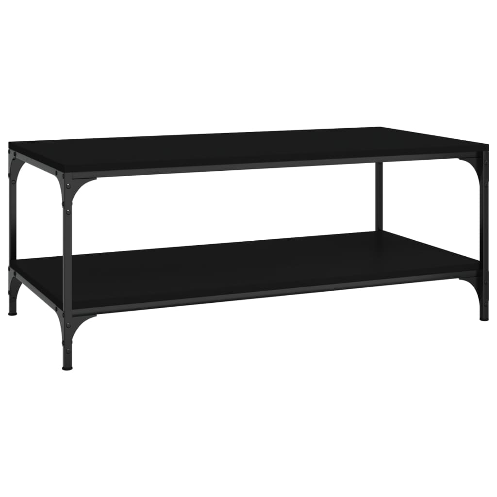 Salongbord svart 100x50x40 cm konstruert tre