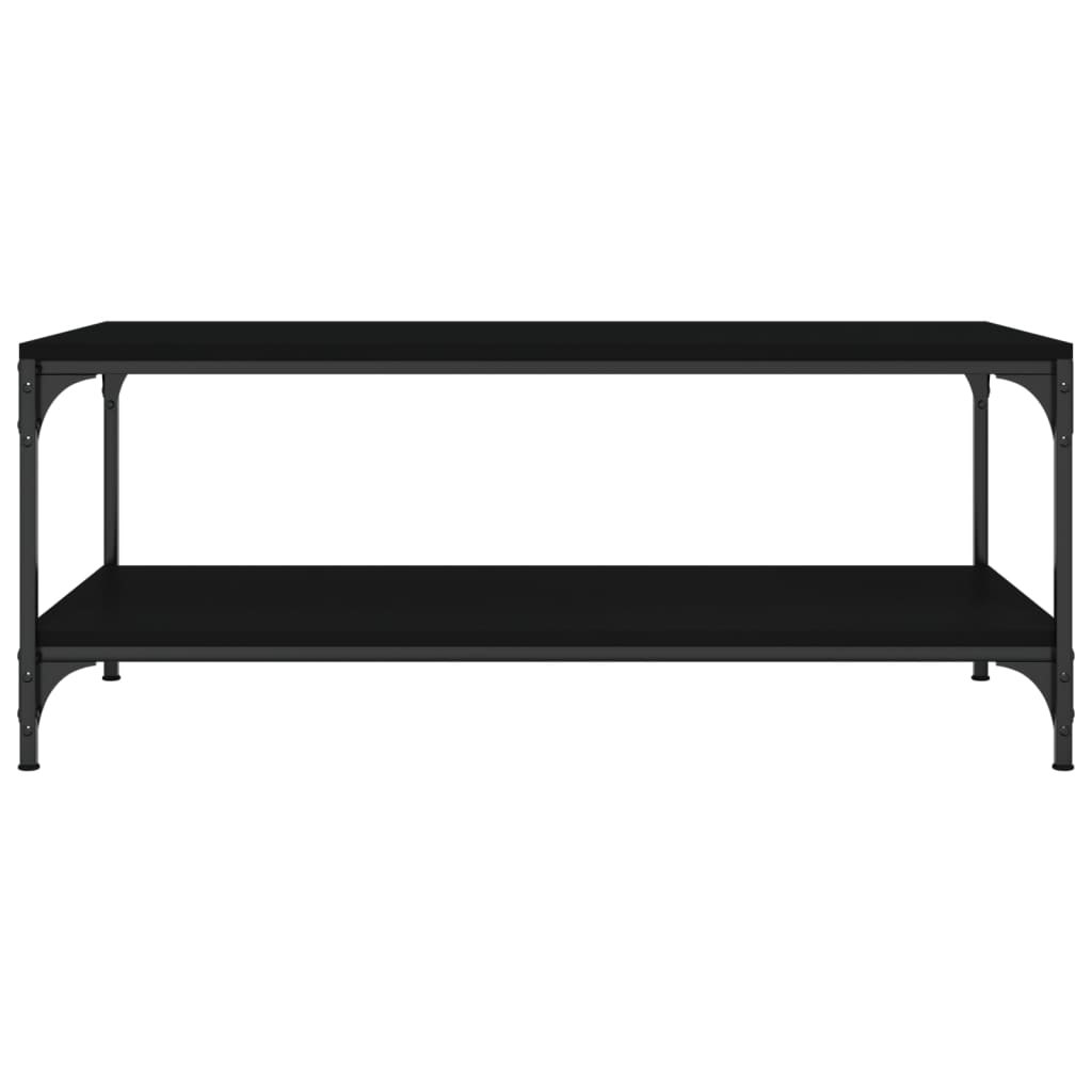 Salongbord svart 100x50x40 cm konstruert tre
