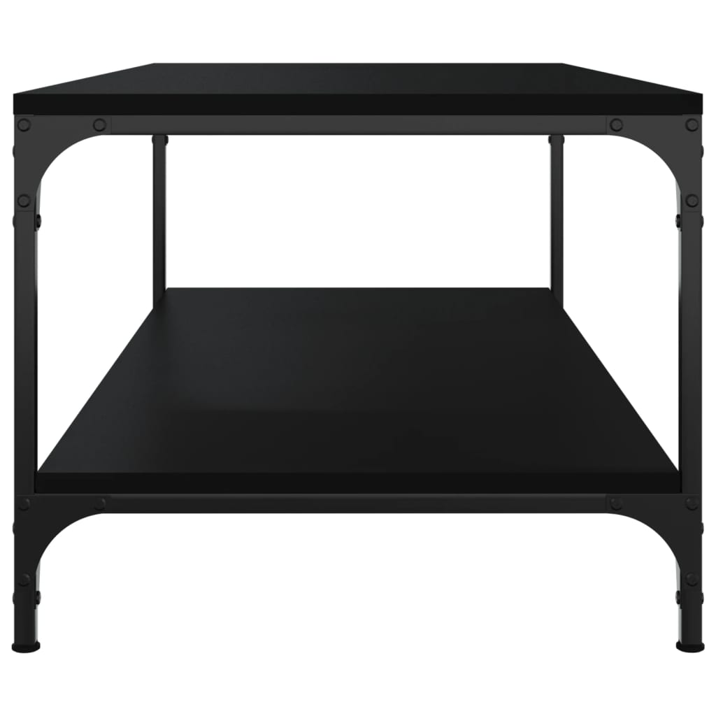 Salongbord svart 100x50x40 cm konstruert tre