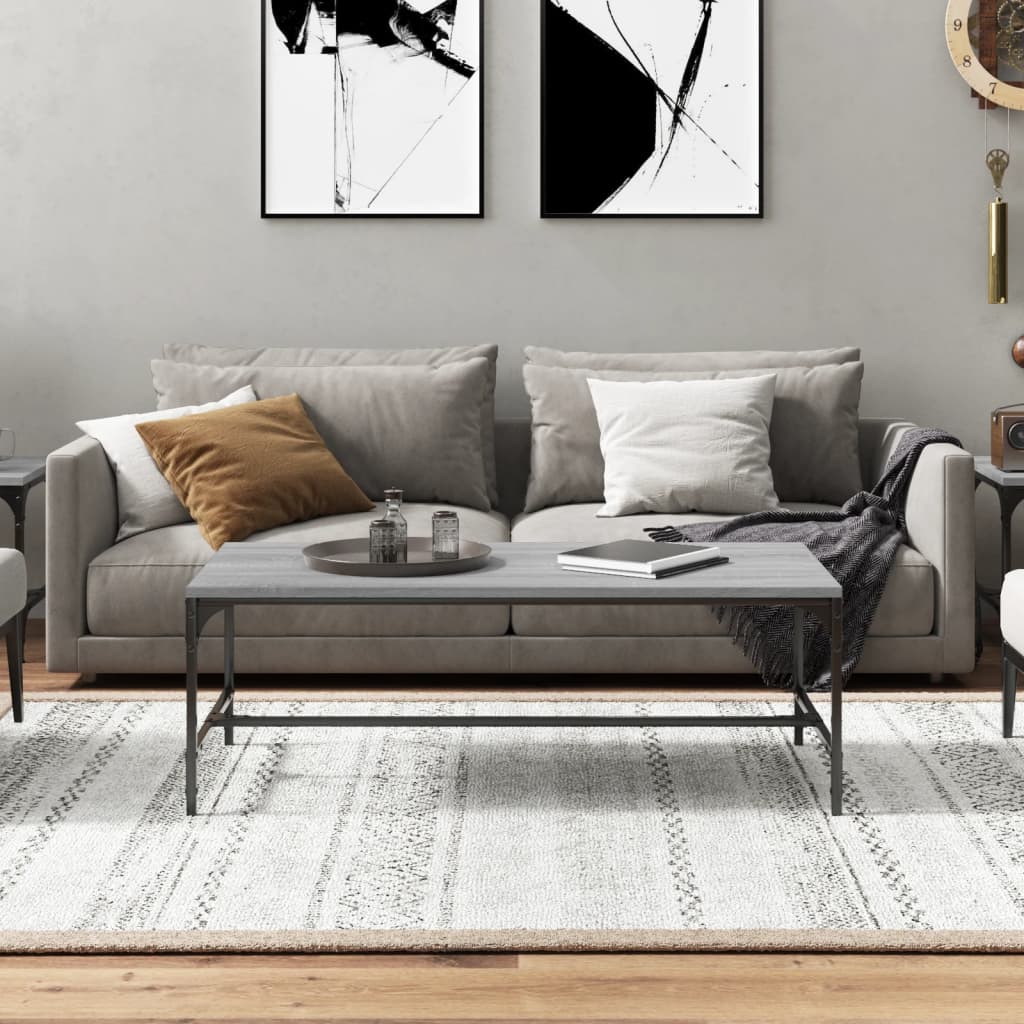 Salongbord grå sonoma 80x50x35 cm konstruert tre