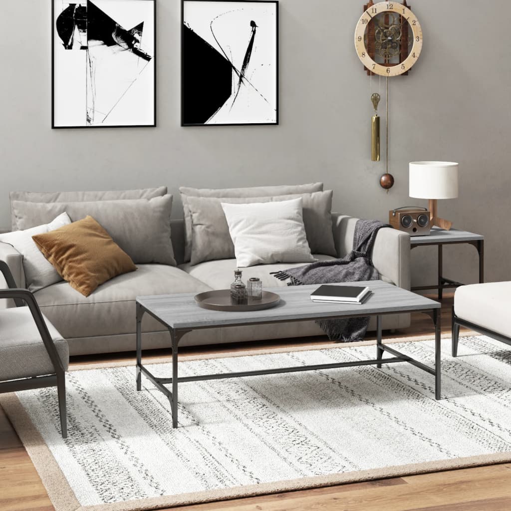 Salongbord grå sonoma 80x50x35 cm konstruert tre
