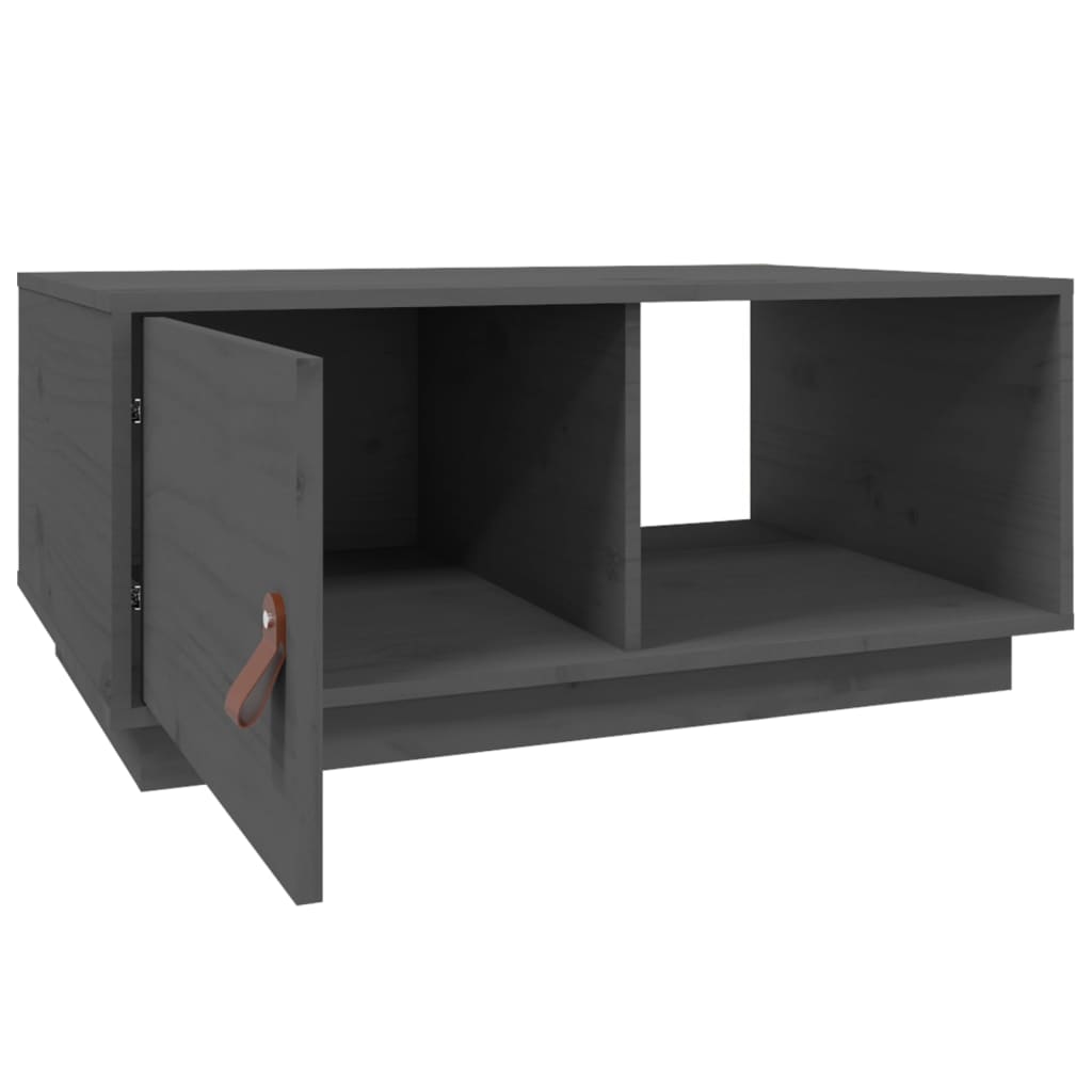 Salongbord grå 80x50x35,5 cm heltre furu