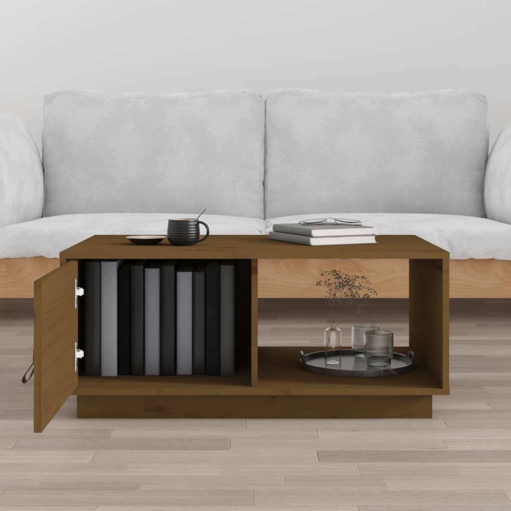 Salongbord honningbrun 80x50x35,5 cm heltre furu