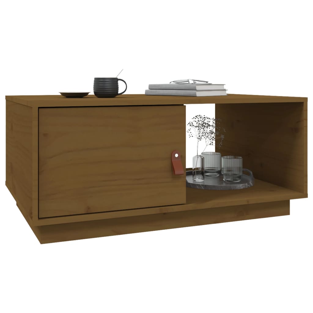 Salongbord honningbrun 80x50x35,5 cm heltre furu