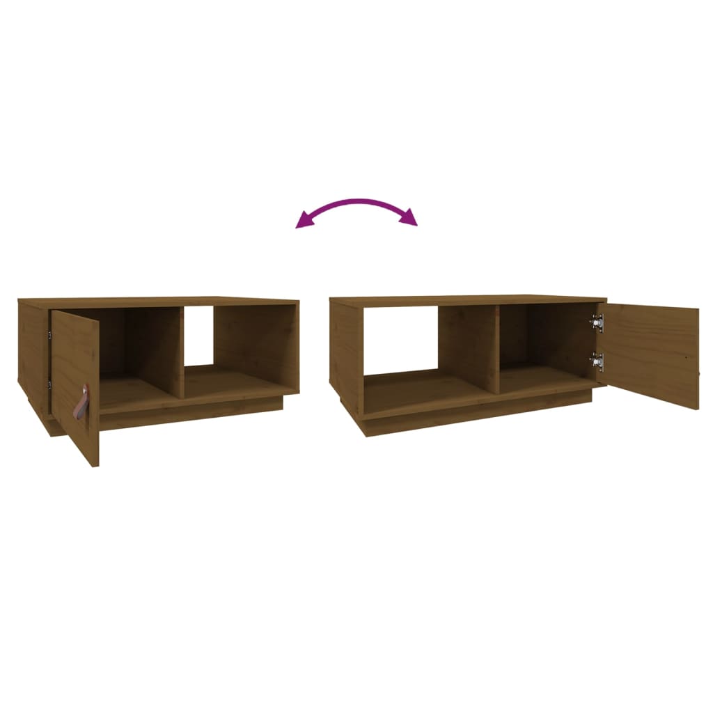 Salongbord honningbrun 80x50x35,5 cm heltre furu