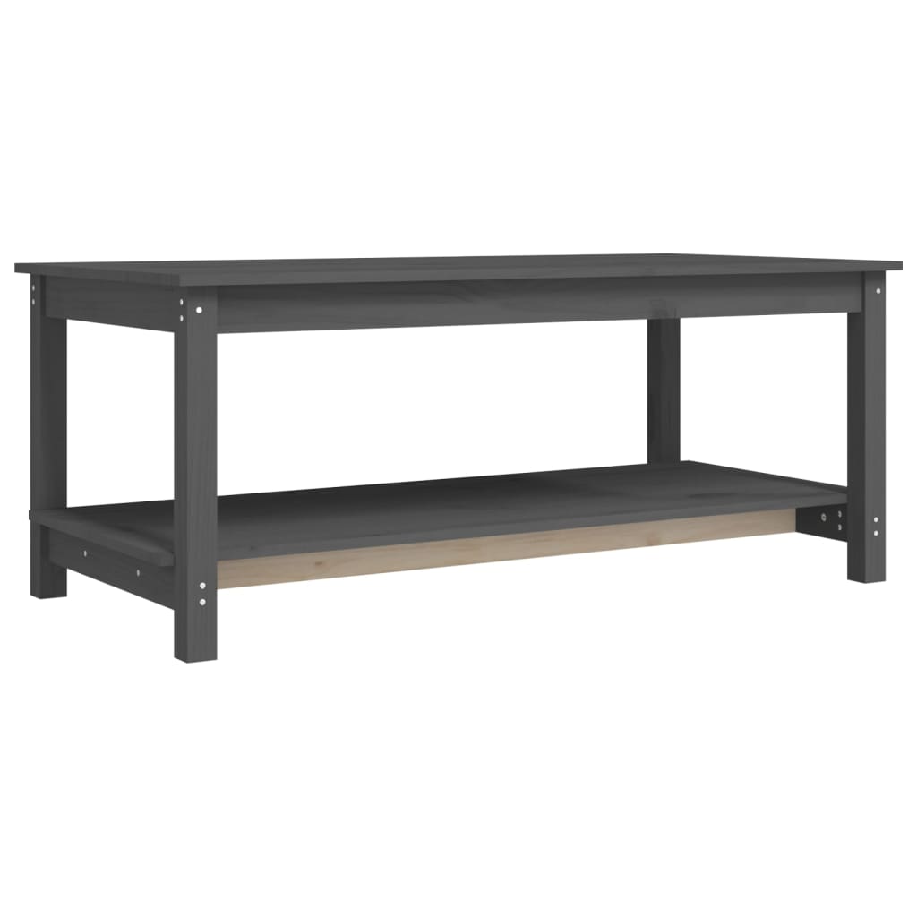 Salongbord grå 110x55x45 cm heltre furu