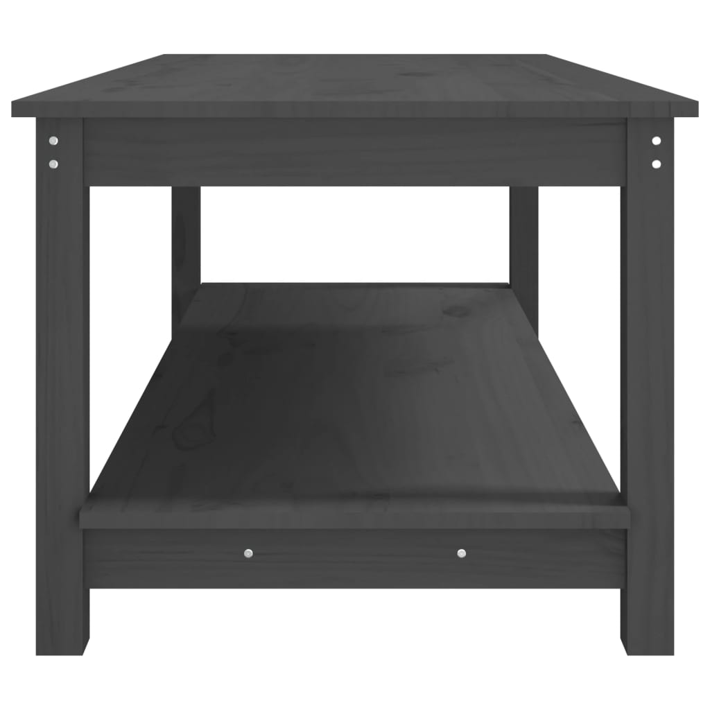 Salongbord grå 110x55x45 cm heltre furu