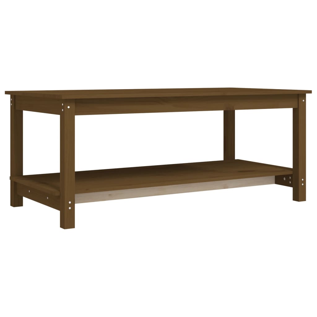Salongbord honningbrun 110x55x45 cm heltre furu