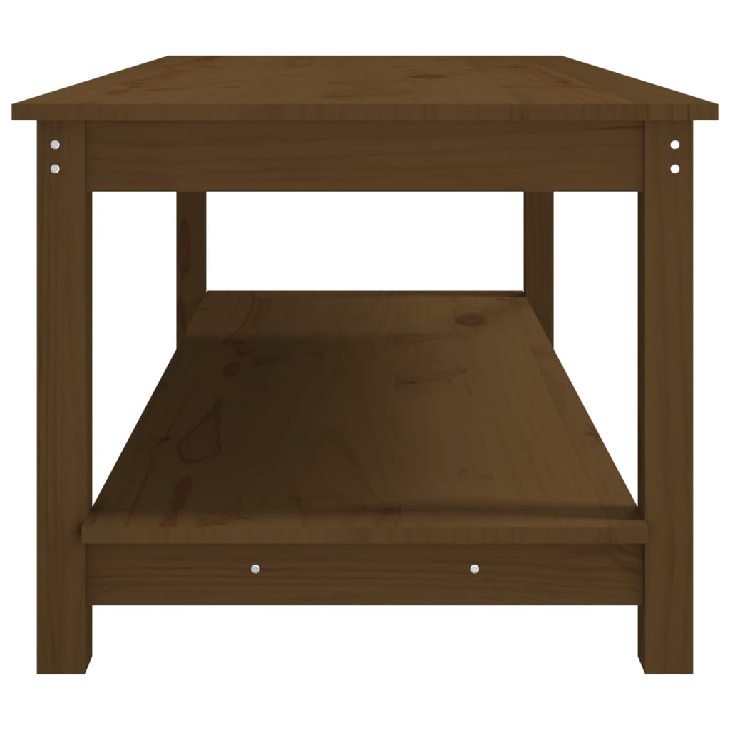 Salongbord honningbrun 110x55x45 cm heltre furu