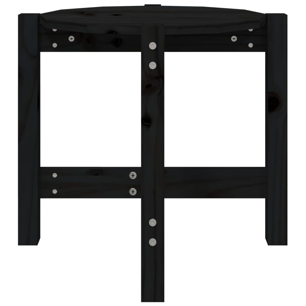 Salongbord svart Ø 52,5x45 cm heltre furu