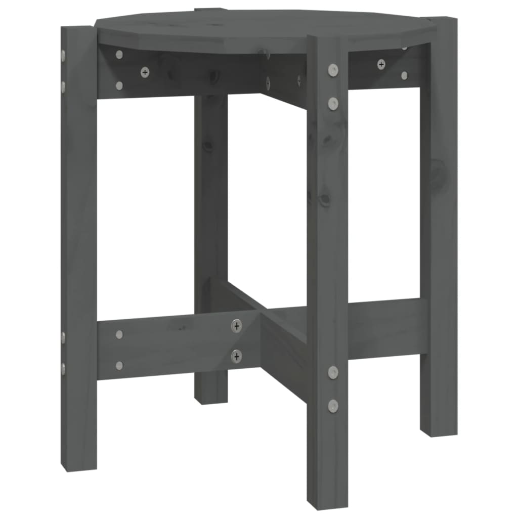 Salongbord grå Ø 42,5x45 cm heltre furu