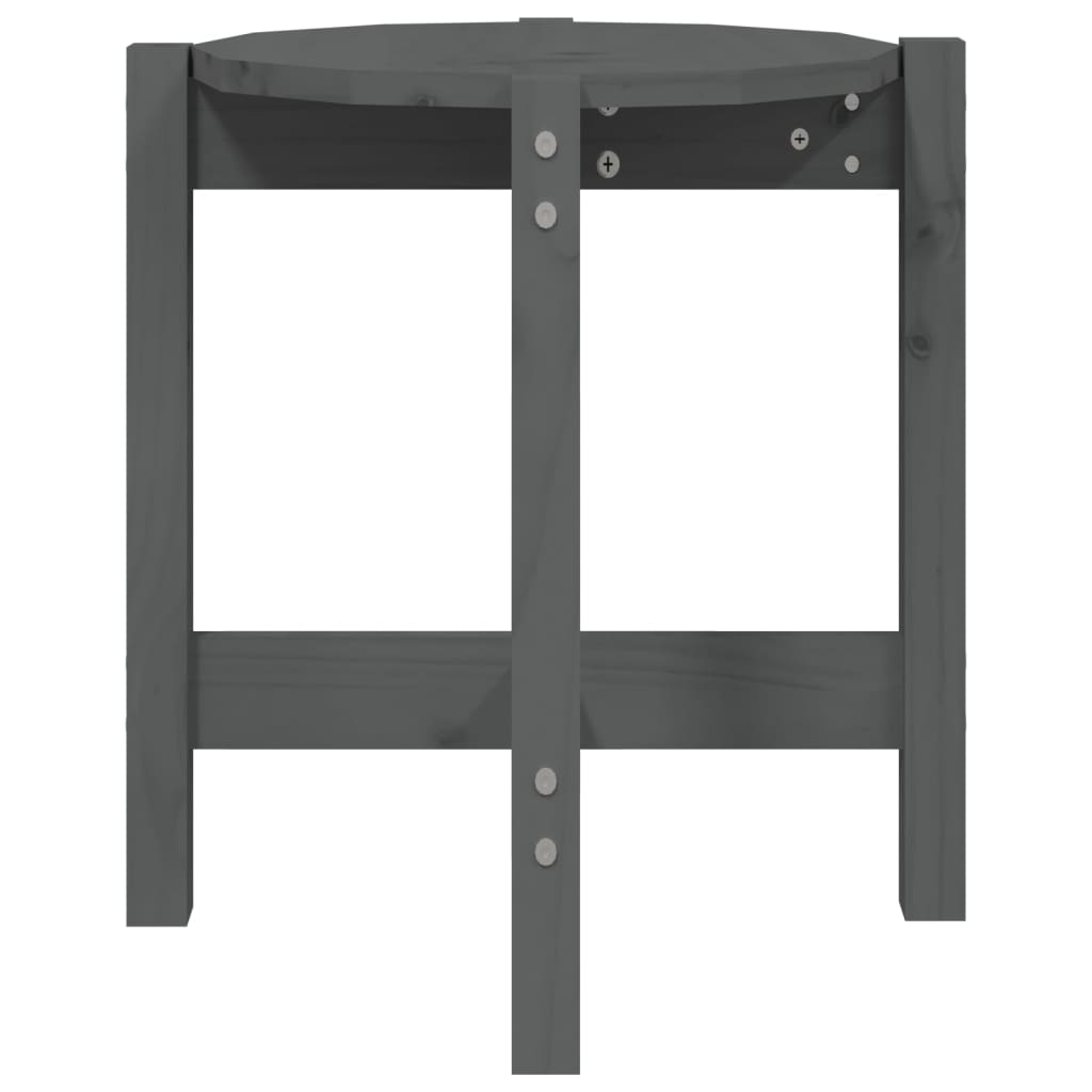 Salongbord grå Ø 42,5x45 cm heltre furu