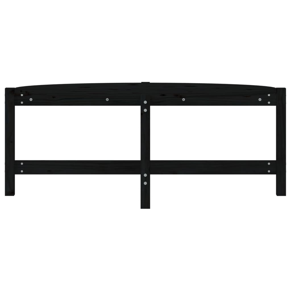 Salongbord svart 118x63x45 cm heltre furu