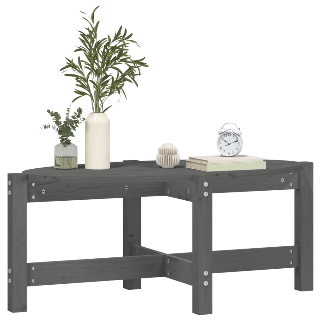 Salongbord grå 87x48x35 cm heltre furu