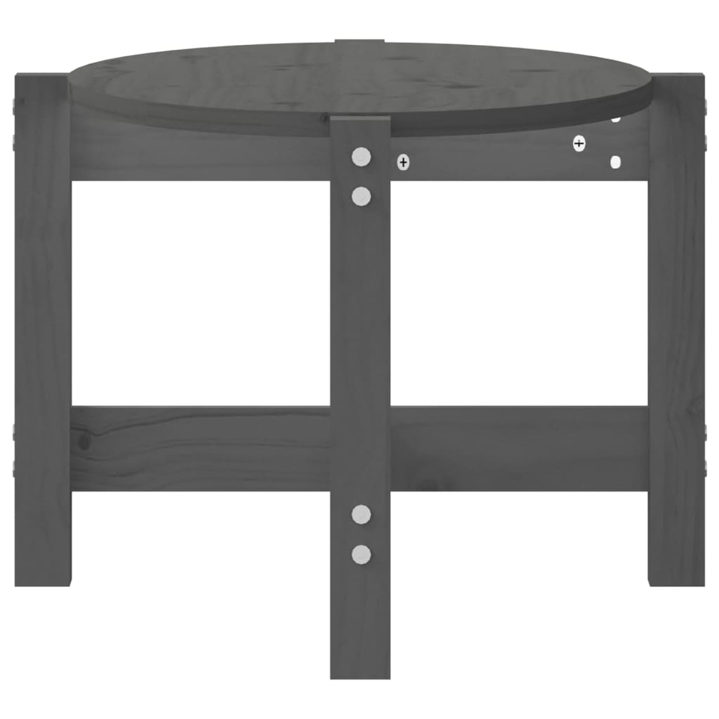 Salongbord grå 87x48x35 cm heltre furu
