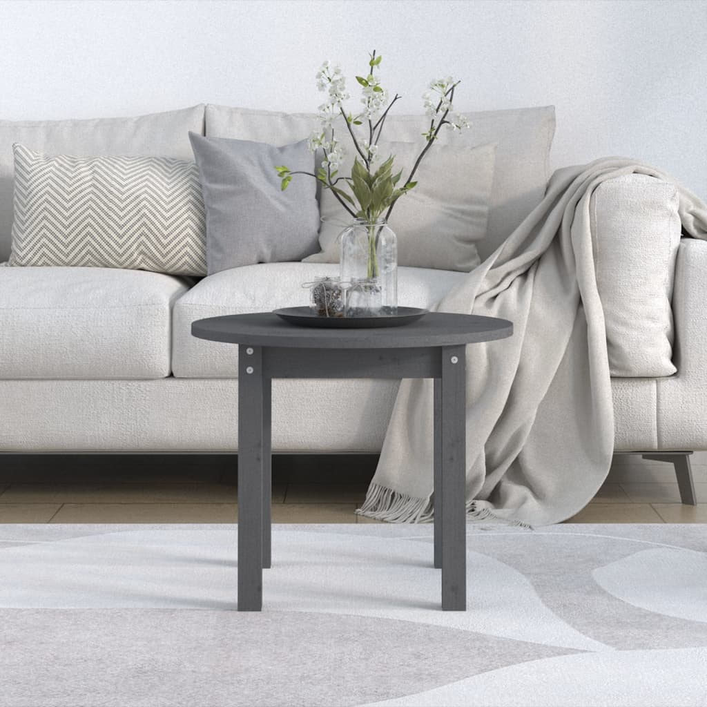 Salongbord grå Ø 55x45 cm heltre furu