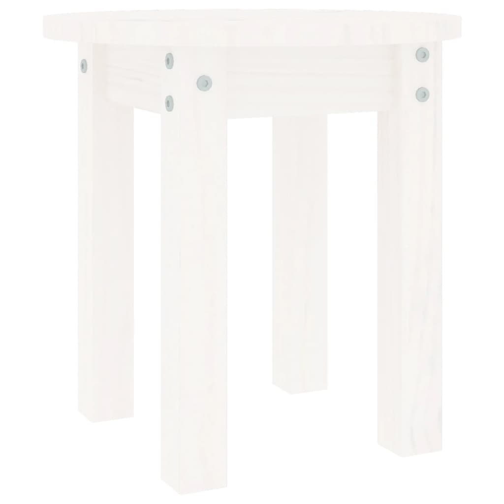 Salongbord hvit Ø 35x35 cm heltre furu