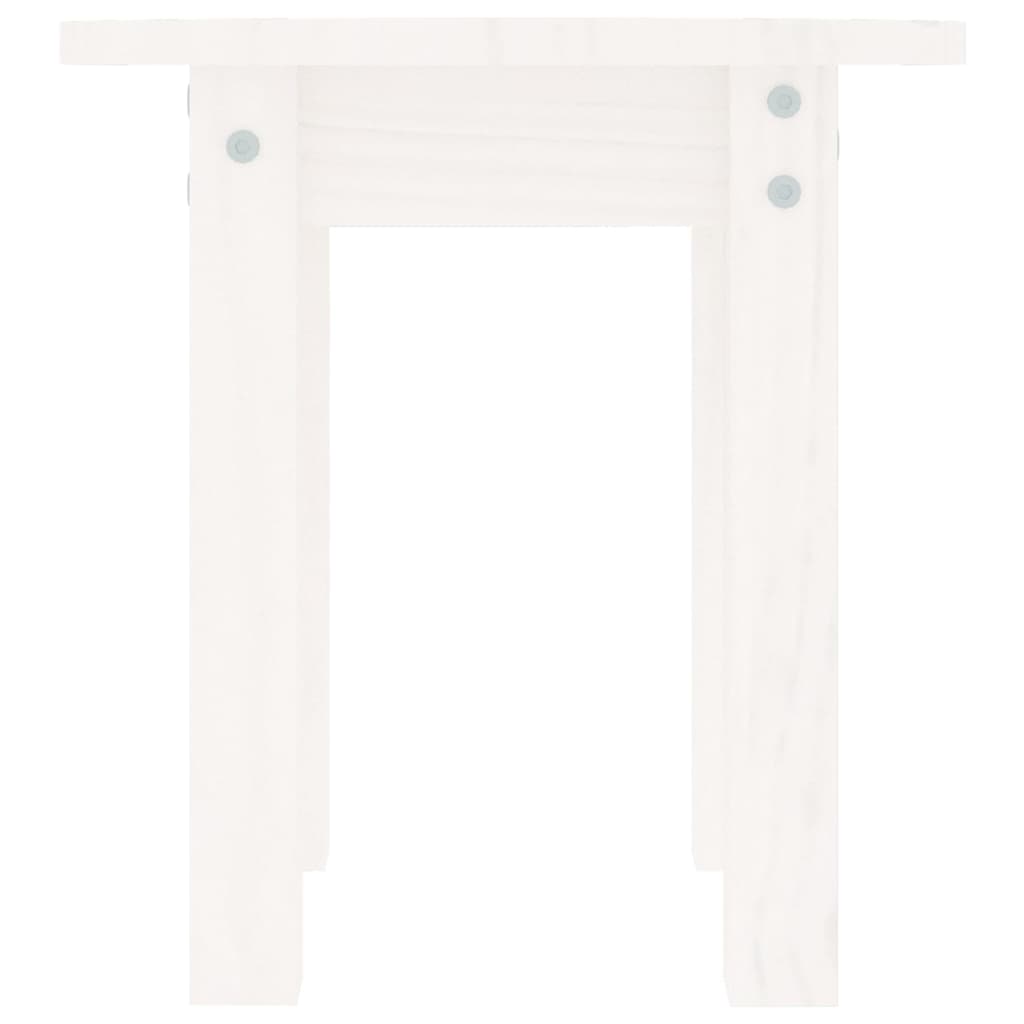 Salongbord hvit Ø 35x35 cm heltre furu