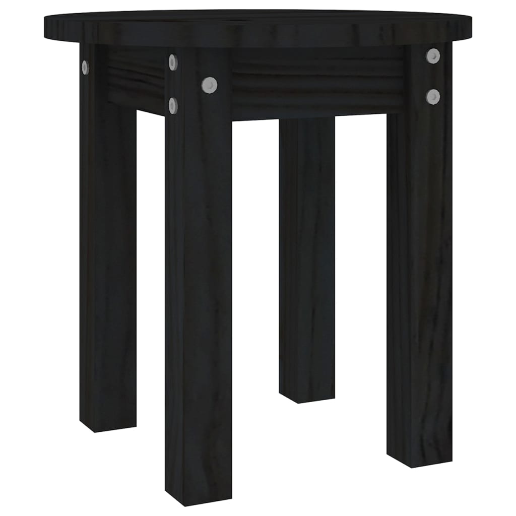 Salongbord svart Ø 35x35 cm heltre furu