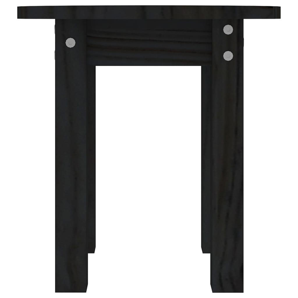 Salongbord svart Ø 35x35 cm heltre furu