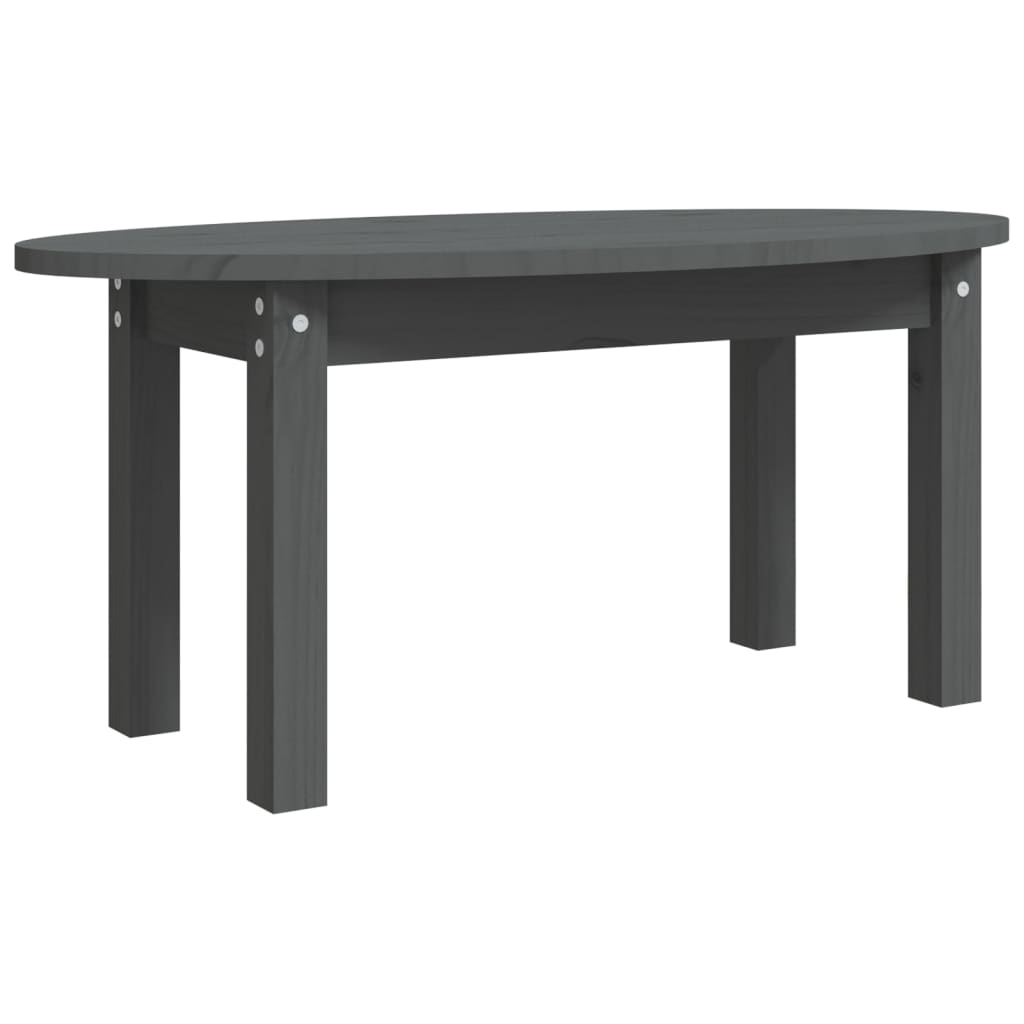 Salongbord grå 80x40x35 cm heltre furu