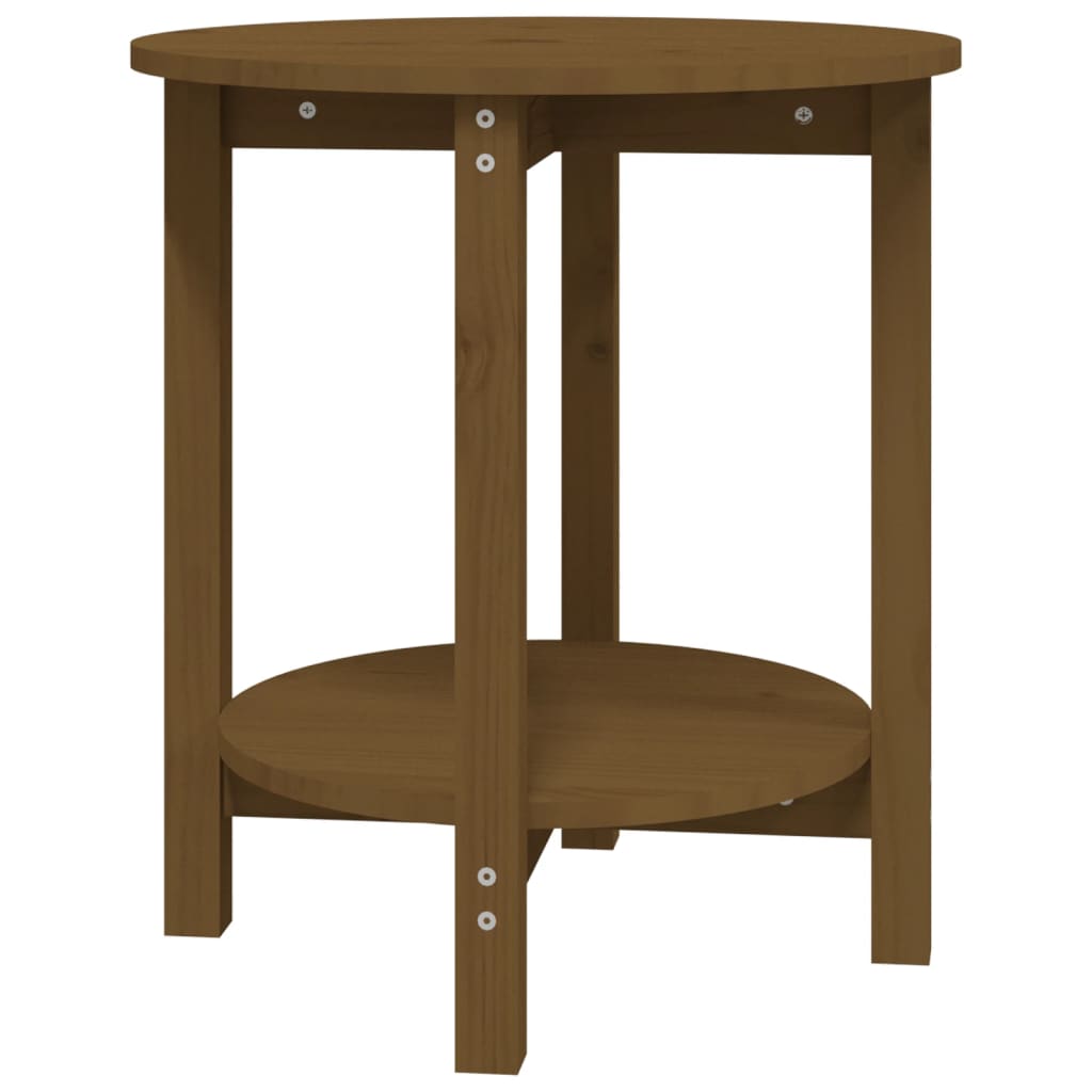 Salongbord honningbrun Ø 55x60 cm heltre furu