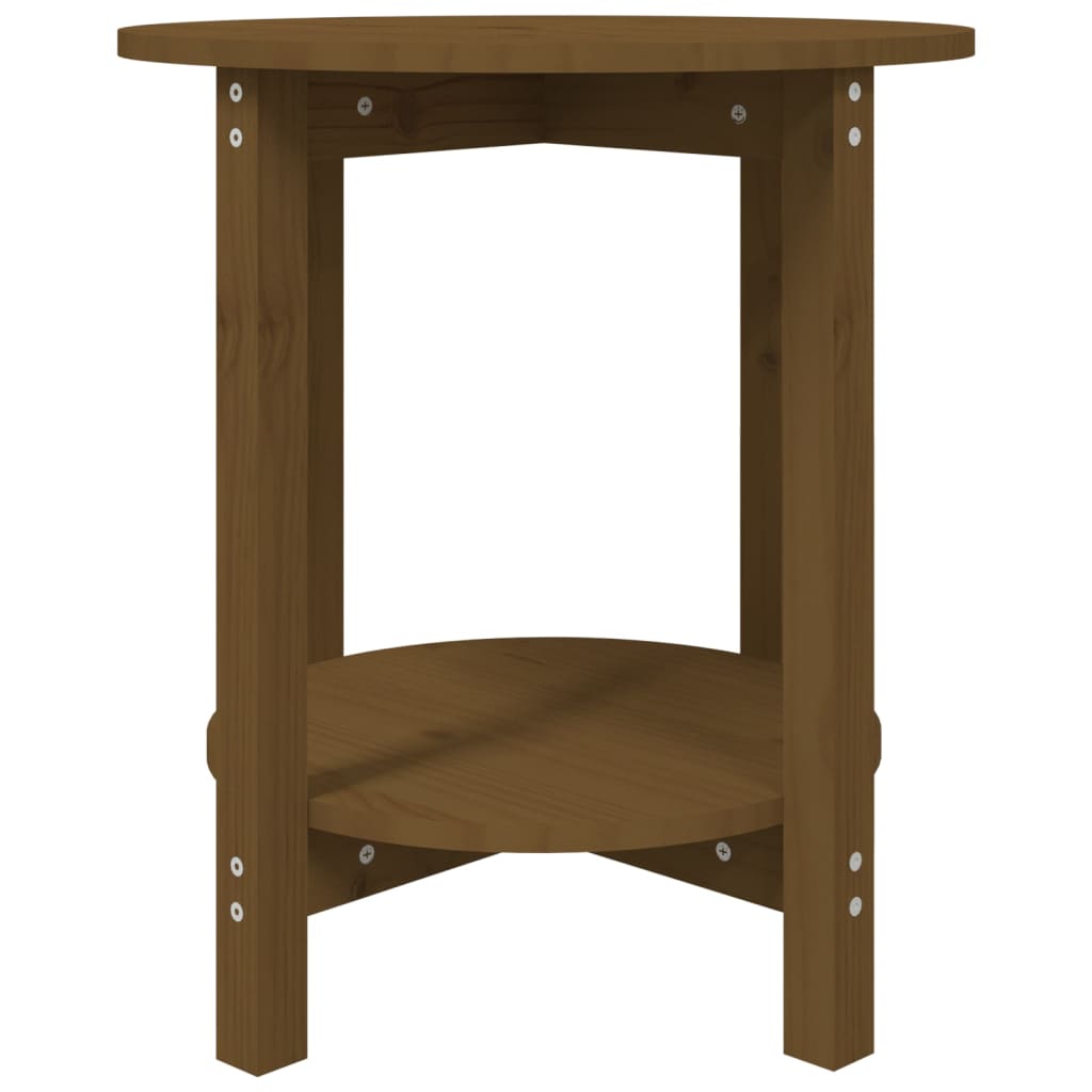 Salongbord honningbrun Ø 55x60 cm heltre furu