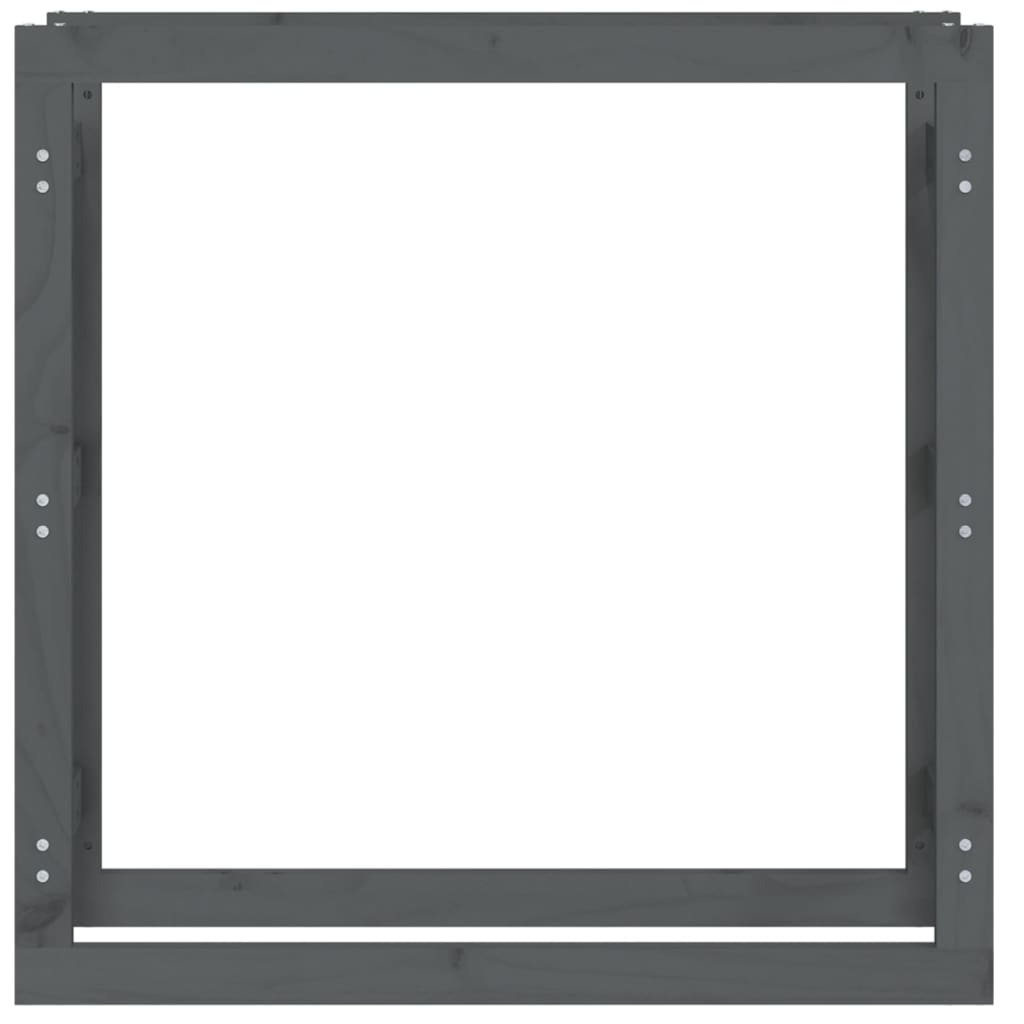 Vedstativ grå 100x25x100 cm heltre furu