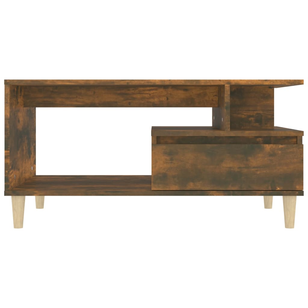 Salongbord røkt eik 90x49x45 cm konstruert tre