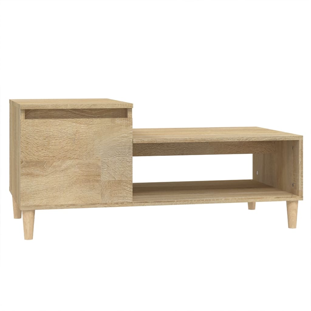 Salongbord sonoma eik 100x50x45 cm konstruert tre