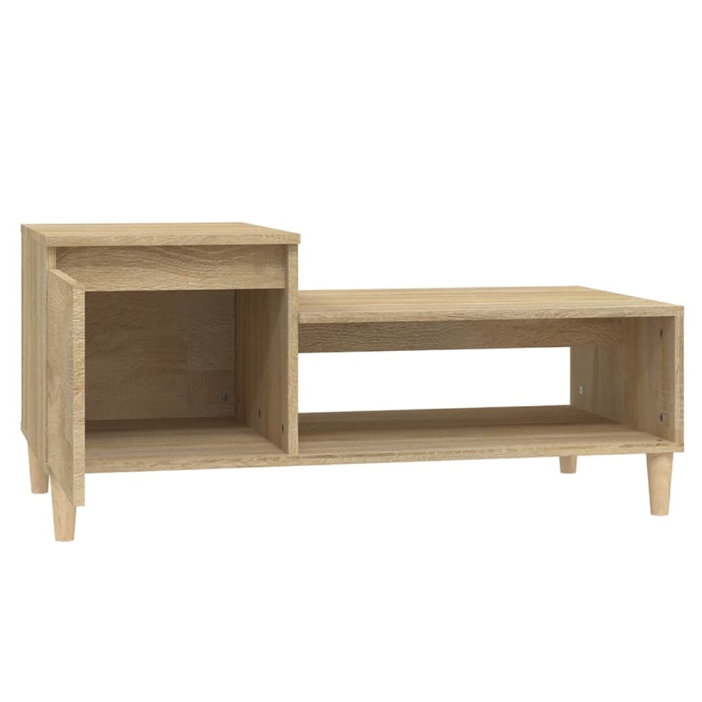 Salongbord sonoma eik 100x50x45 cm konstruert tre