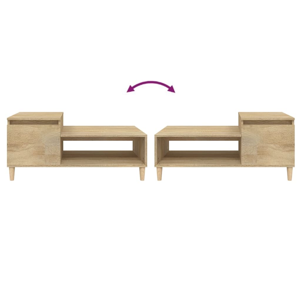 Salongbord sonoma eik 100x50x45 cm konstruert tre