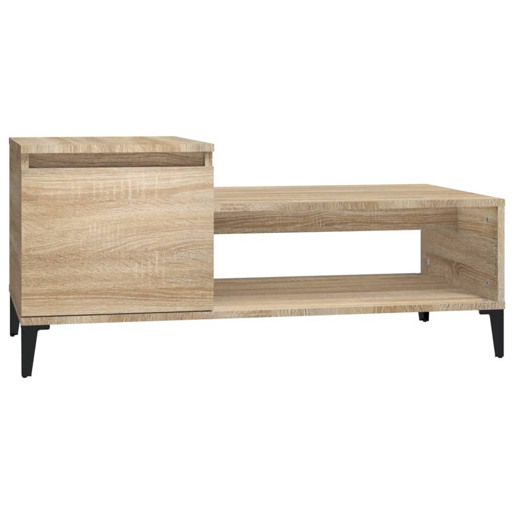 Salongbord sonoma eik 100x50x45 cm konstruert tre
