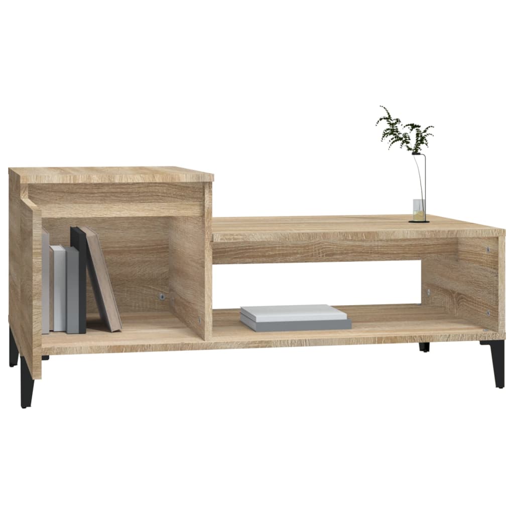 Salongbord sonoma eik 100x50x45 cm konstruert tre