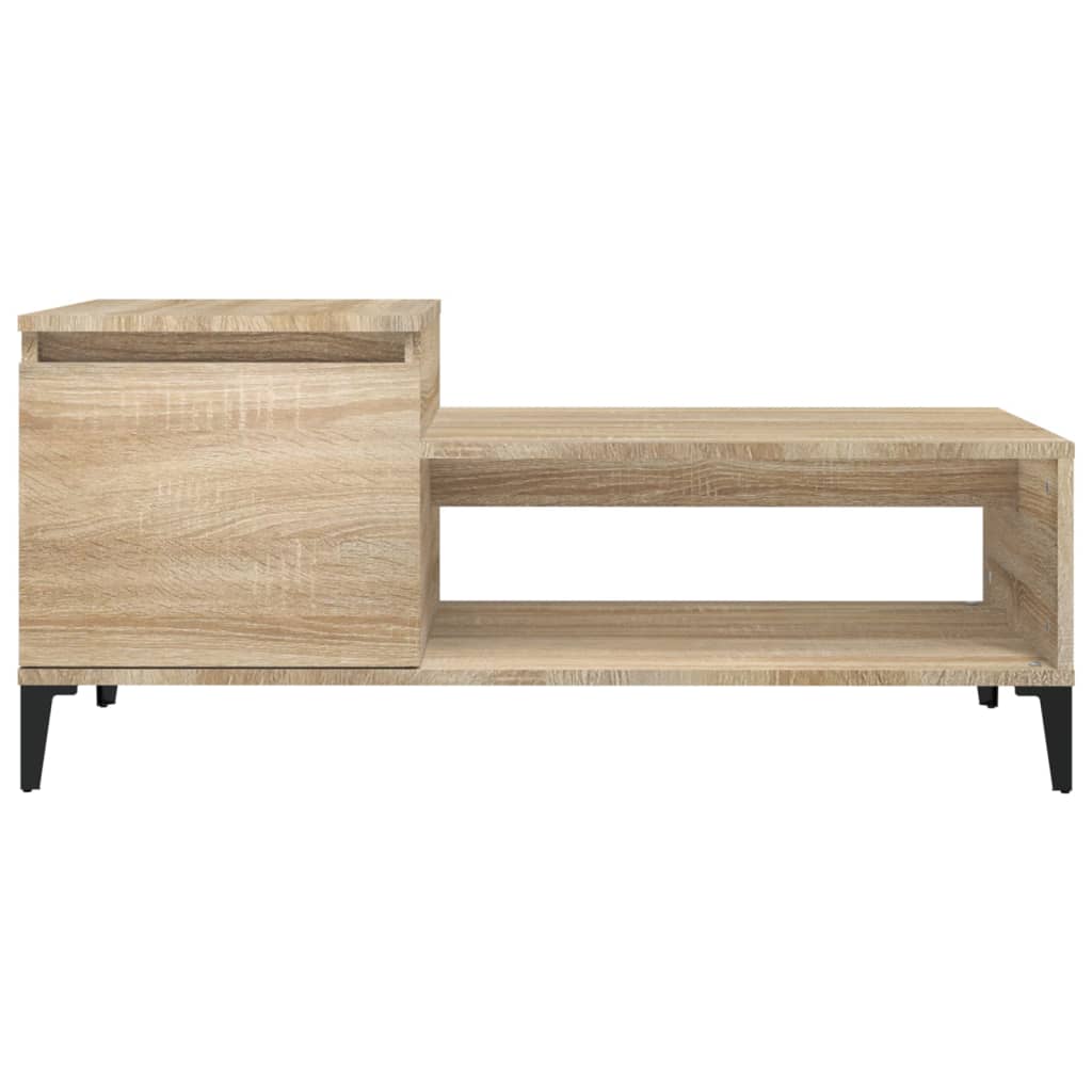 Salongbord sonoma eik 100x50x45 cm konstruert tre