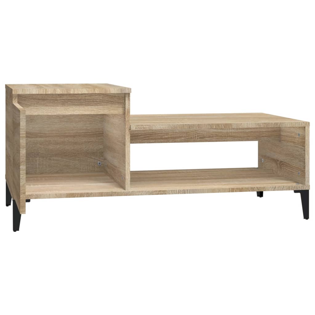 Salongbord sonoma eik 100x50x45 cm konstruert tre
