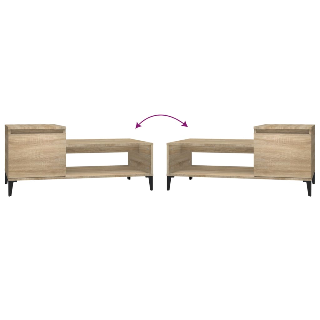 Salongbord sonoma eik 100x50x45 cm konstruert tre