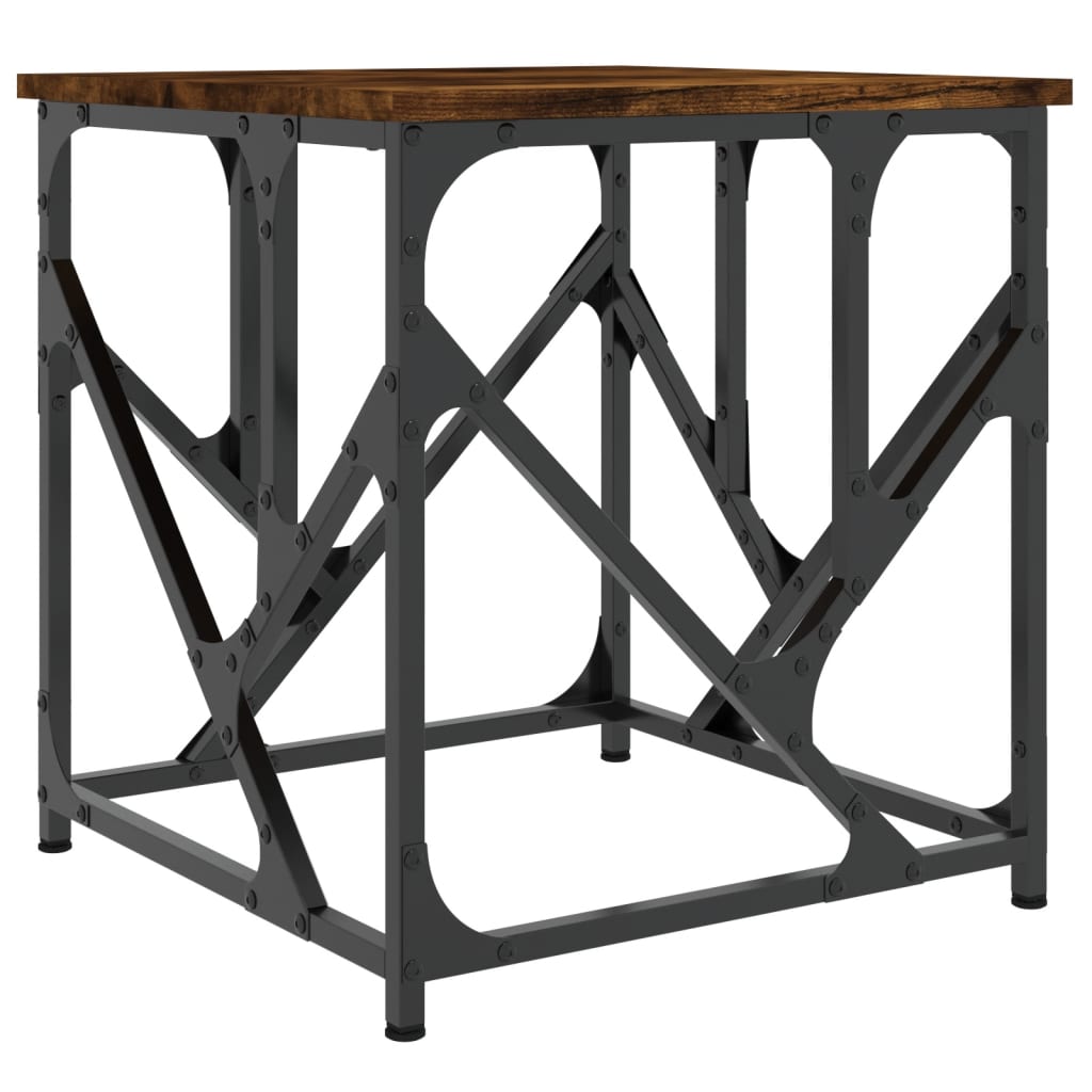Salongbord røkt eik 45x45x47,5 cm konstruert tre