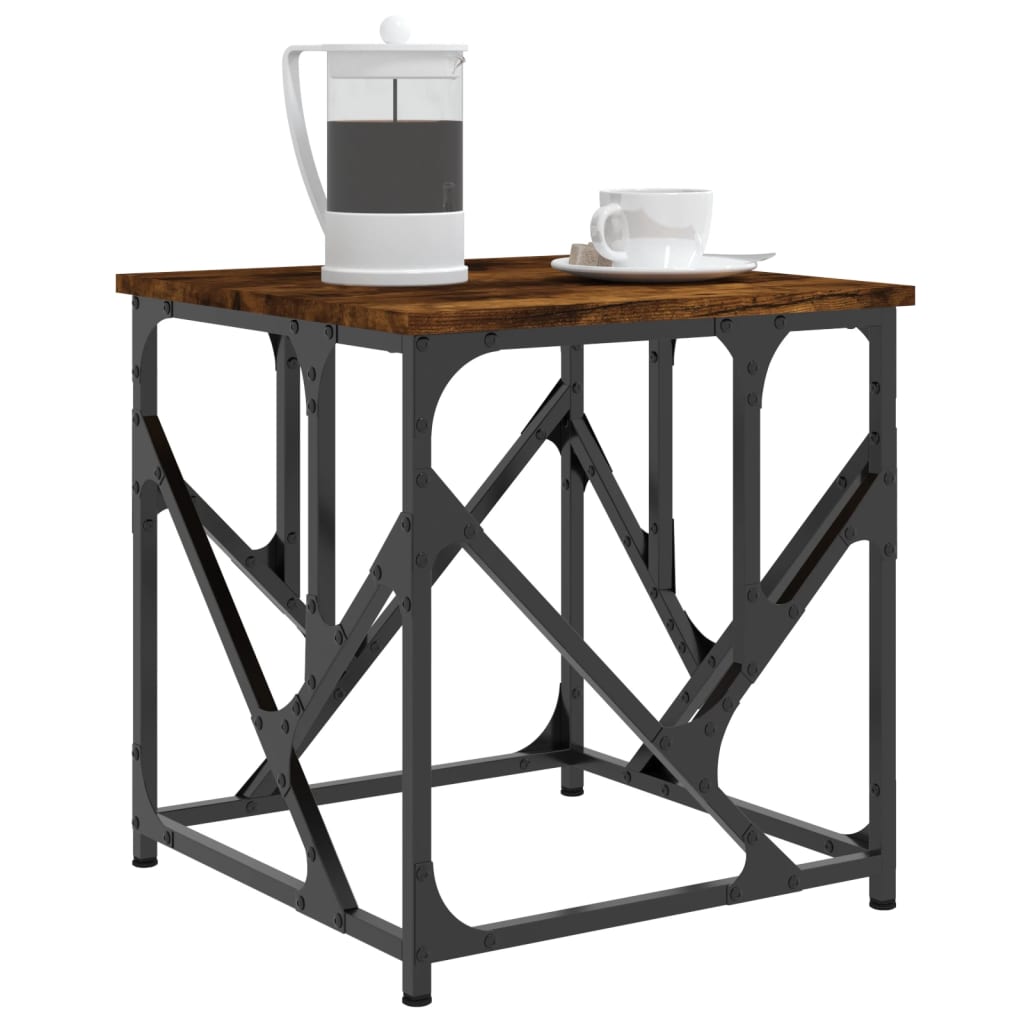 Salongbord røkt eik 45x45x47,5 cm konstruert tre
