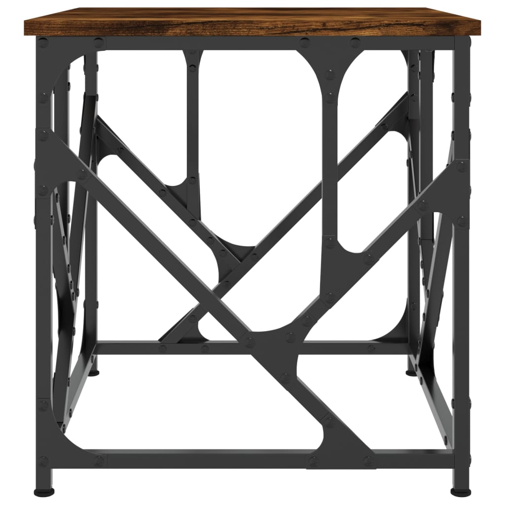 Salongbord røkt eik 45x45x47,5 cm konstruert tre