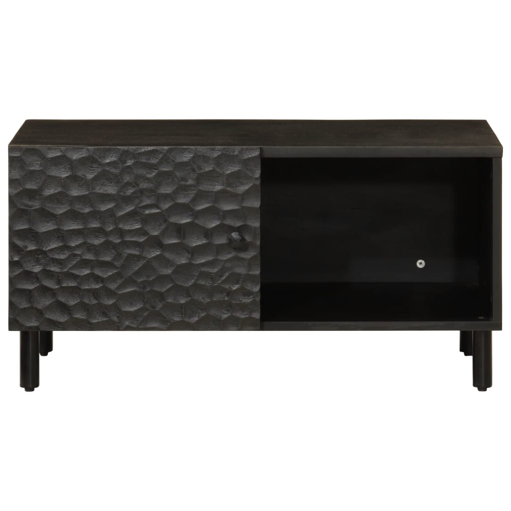 Salongbord svart 80x50x40 cm heltre furu