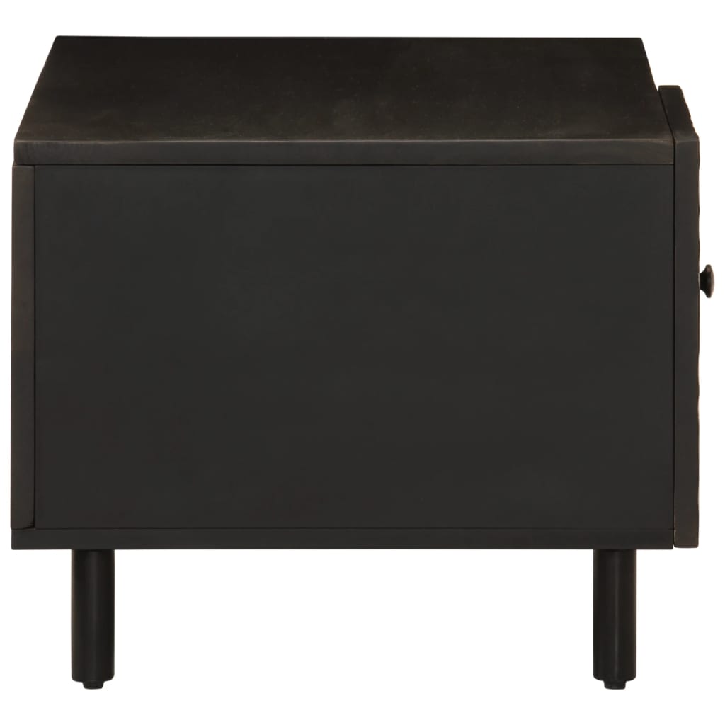 Salongbord svart 80x50x40 cm heltre furu