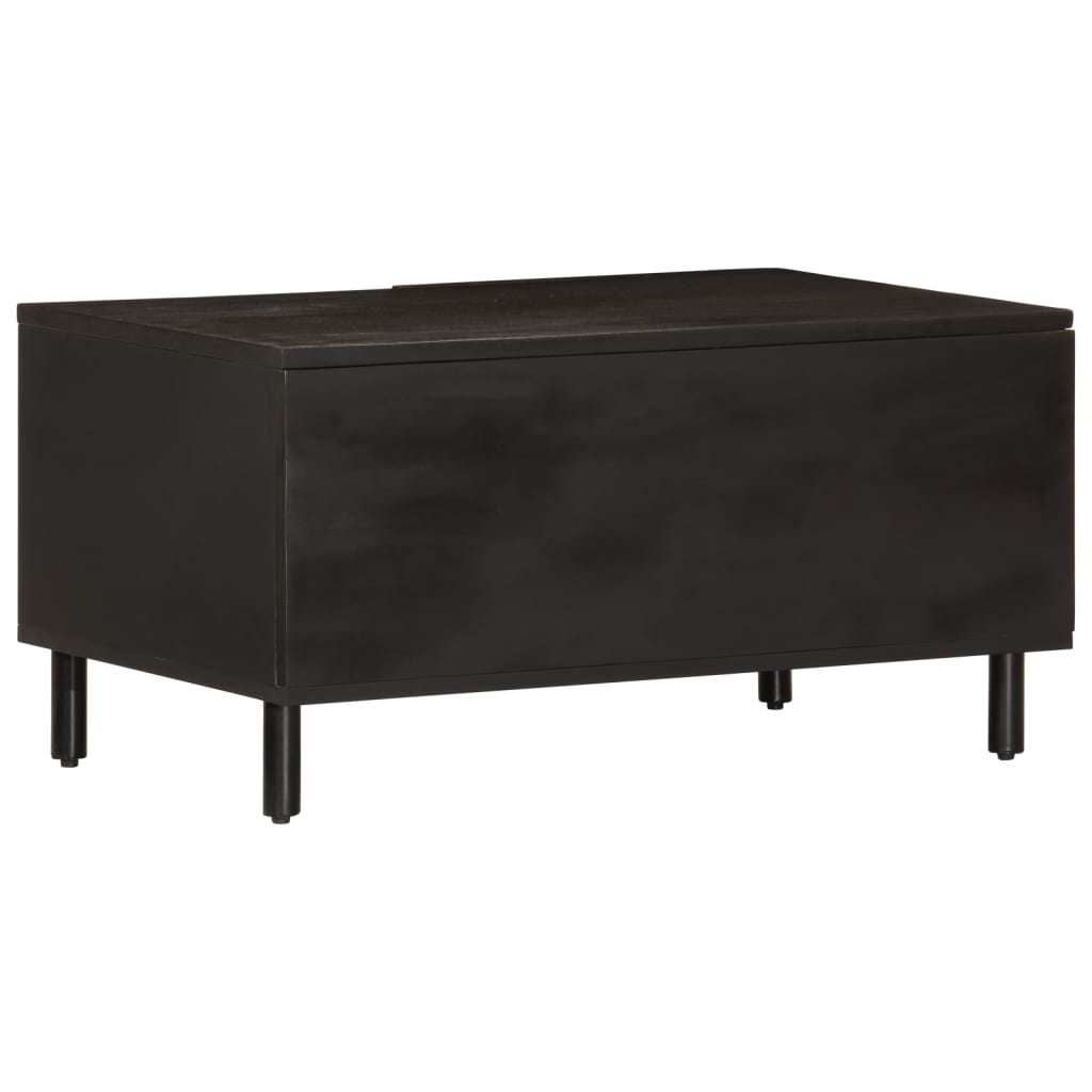 Salongbord svart 80x50x40 cm heltre furu