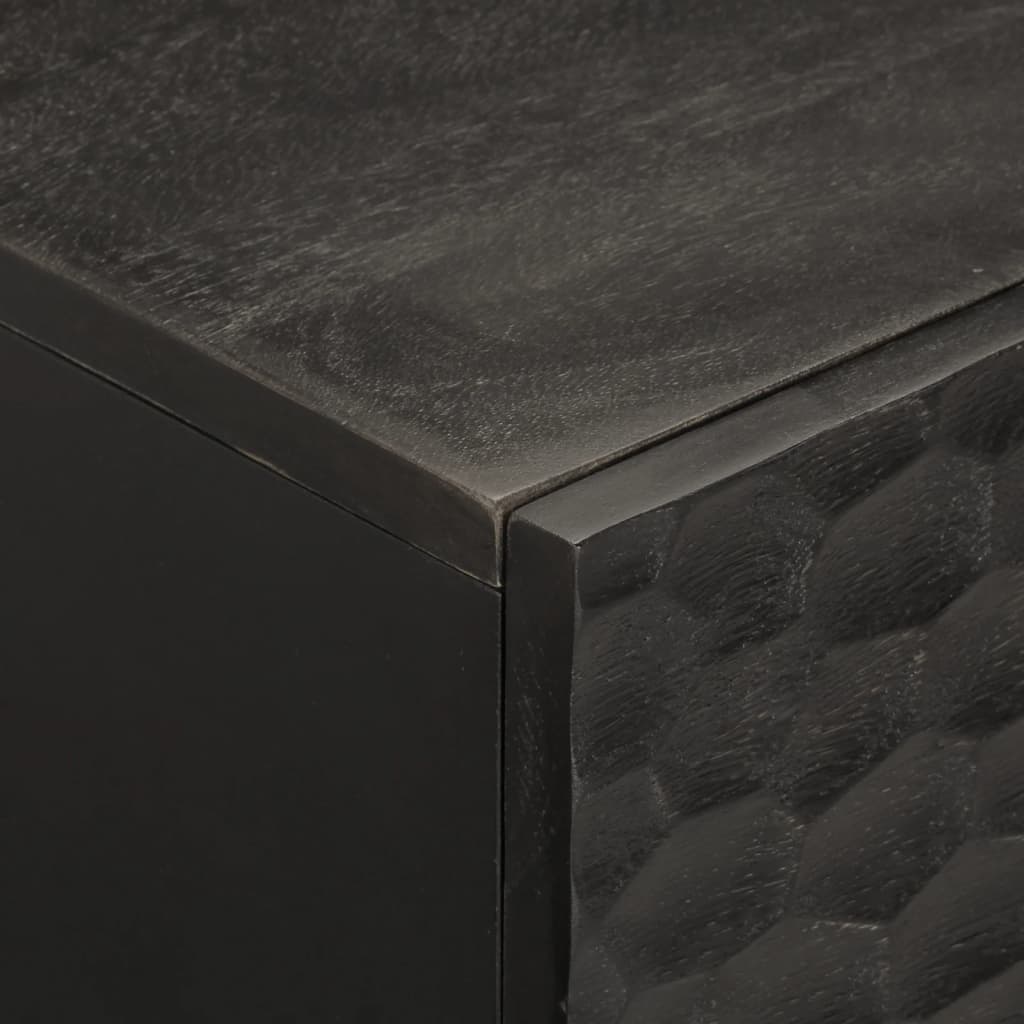 Salongbord svart 80x50x40 cm heltre furu